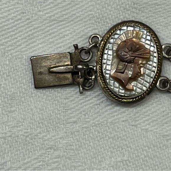 900 Silver Roman Centurion Cameo Necklace, Bracelet, and Earrings - 15 Cameos! - Picture 11 of 16